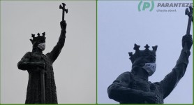 „Și Ștefan cel Mare are nevoie de protecție anti-COVID”. Flashmob-ul PACE de sensibilizare a Guvernului în contextul pandemiei